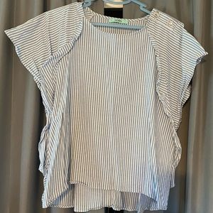 Ruffle Sleeve Blouse